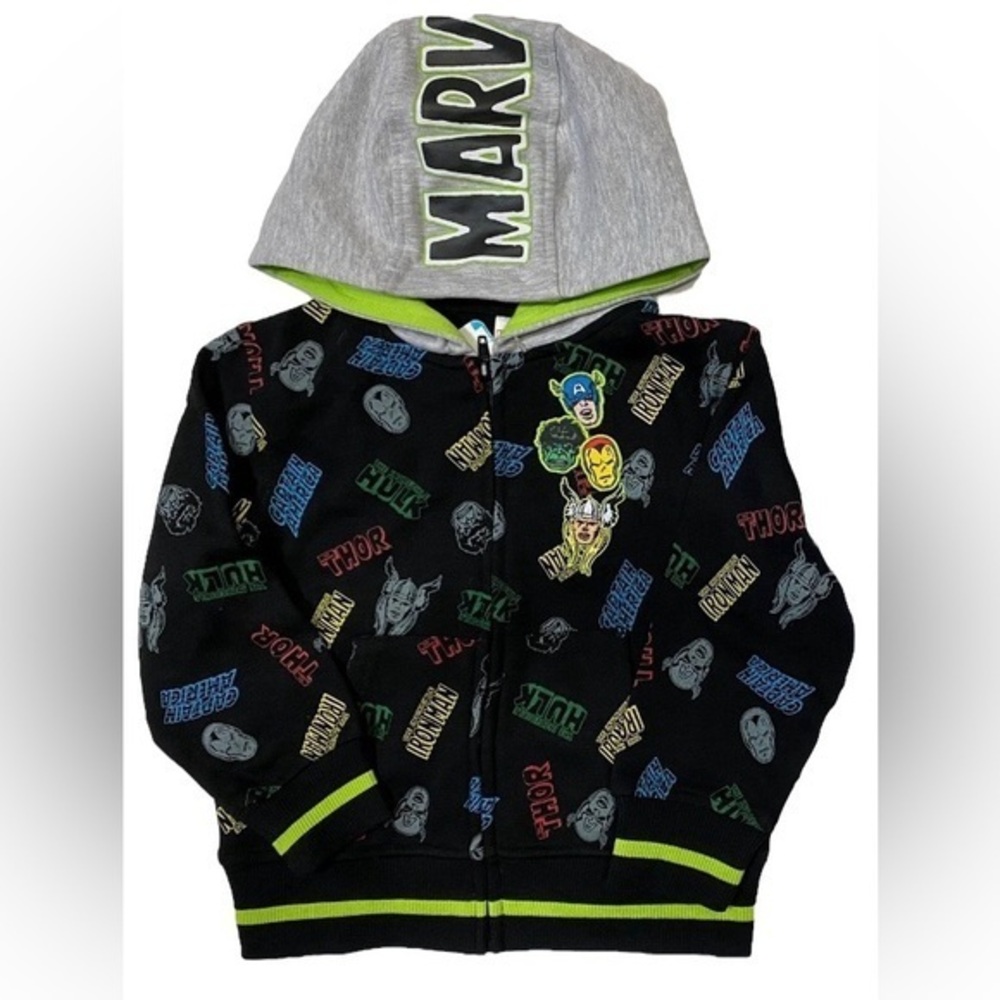 Marvel The Avengers Boys Full Zip Hoodie Size 6‎